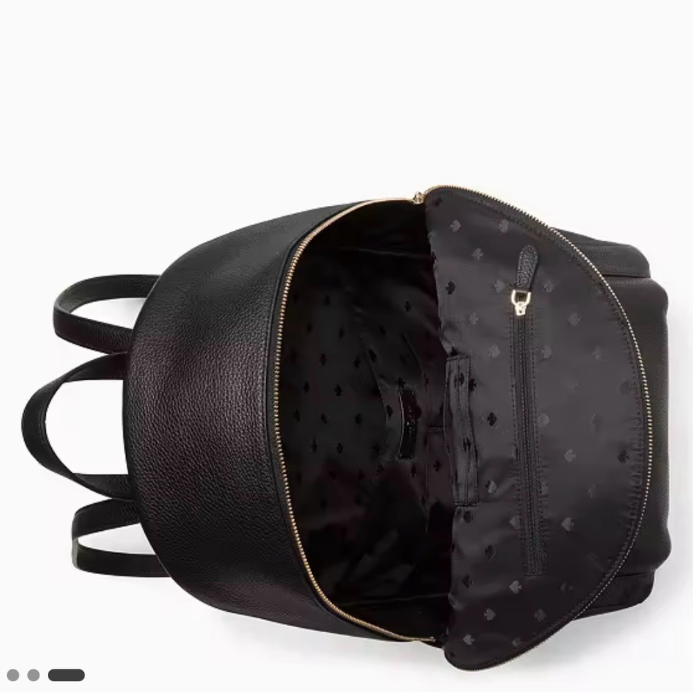 Kate Spade Black Leather Backpack - Picture 3 of 8